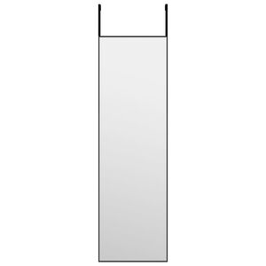 vidaXL Door Mirror Black 30x100 cm Glass and Aluminium
