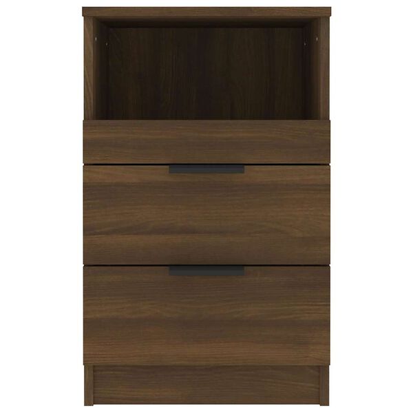 vidaXL Bedside Cabinet Brown Oak Engineered Wood