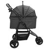 vidaXL Folding Pet Stroller Black 78 x 54 x 101 cm 600D Oxford fabric