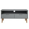 vidaXL TV Cabinet MOLDE Grey 106x40x49 cm Solid Wood Pine