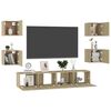 vidaXL 6 Piece TV Cabinet Set Sonoma Oak Engineered Wood