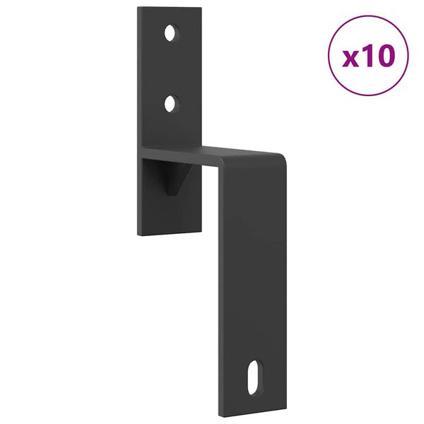 vidaXL Sliding Door Hardware Kit 427 cm Steel Black