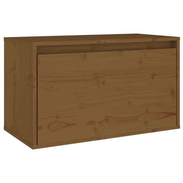 vidaXL Wall Cabinet Honey Brown 60x30x35 cm Solid Pinewood