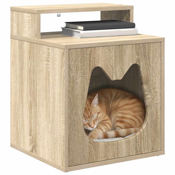 vidaXL Cat House Sonoma 42.5 x 40 x 53.5 cm Engineered Wood