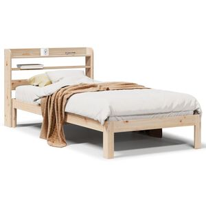 vidaXL Bed Frame with Headboard without Mattress 75x190 cm Small Single