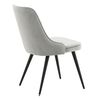 Venture Home Dining Chairs 2 pcs Velvet Deluxe Velvet Light Grey and Black