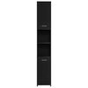 vidaXL Bathroom Cabinet Black Oak 30x30x183.5 cm Engineered Wood