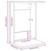 vidaXL Side Table Grey Sonoma 40 x 38 x 62.5 cm Engineered Wood