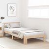 vidaXL Bed Frame with Headboard Natural 75 x 190 cm Solid Pine Wood