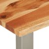 vidaXL Coffee Table 100x60x40 cm Solid Acacia Wood and Stainless Steel