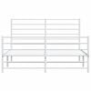 vidaXL Metal Bed Frame without Mattress with Footboard White 140x200cm