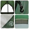 vidaXL Teepee Tent with Roof Green and Grey 415 x 415 x 247 cm