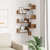 vidaXL Wall Corner Shelves 2 pcs Old Wood 40x40x49.5 cm Engineered Wood
