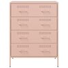 vidaXL Sideboard Pink 68x39x89 cm Steel