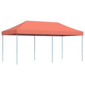vidaXL Party Tent Terracotta with Blue Frame Oxford Fabric