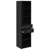 vidaXL Highboard Black Oak 45 x 42.5 x 185 cm Engineered Wood