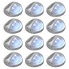 vidaXL Outdoor Solar Wall Lamps LED 12 pcs Round Silver