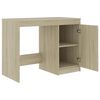 vidaXL Desk Sonoma Oak 100x50x76 cm Engineered Wood