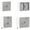 vidaXL 4 Piece Kitchen Cabinet Set Porto Concrete Grey Engineered Wood