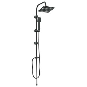 vidaXL Shower System Black 47 x 20 x 95 cm Stainless Steel