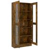 vidaXL Vitrine Cabinet Smoked Oak 82.5x30.5x185 cm Engineered Wood