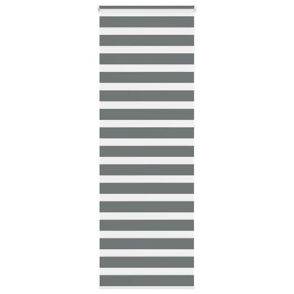 vidaXL Zebra Blind Dark Grey 75x230 cm Fabric Width 70.9 cm Polyester