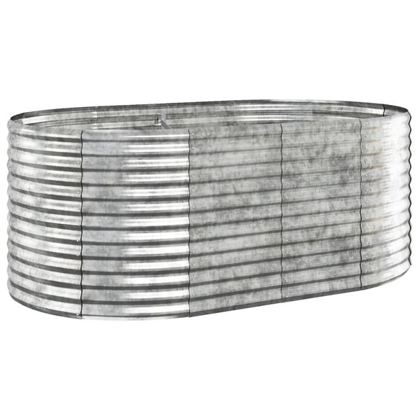 vidaXL Garden Raised Bed Galvanised Steel 175x100x68 cm Silver
