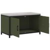 vidaXL Kitchen Storage with Shelf Olive Green 90 x 50 x 53 cm Steel