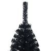 vidaXL Artificial Pre-lit Christmas Tree Black 120 cm PVC