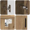 vidaXL Bathroom Furniture Set Wall-mounted with Door 4 pcs Artisan Oak