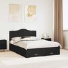 vidaXL Bed Frame with Headboard Black 150 x 200 cm Engineered Wood