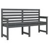 vidaXL Garden Bench Grey 159.5x48x91.5 cm Solid Wood Pine