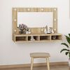 vidaXL Mirror Cabinet with LED Sonoma Oak 90x31.5x62 cm