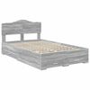 vidaXL Bed Frame with Drawer Grey Sonoma 135 x 190 cm Engineered Wood