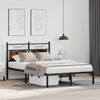 vidaXL Bed Frame without Mattress Smoked Oak 120x200 cm Engineered Wood