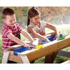 AXI Sand and Water Picnic Table Nick with Umbrella Brown and White