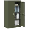 vidaXL Storage Cabinet 2 pcs Olive Green 80 x 40 x140 cm Steel