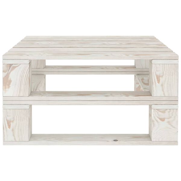 vidaXL 6 Piece Garden Pallets Lounge Set Wood White