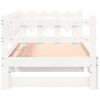 vidaXL Pull-out Day Bed without Mattress White 2x(80x200) cm Solid Wood