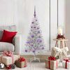 vidaXL Christmas Tree with 150 LEDs with Stand Silver 120 cm PET