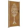 vidaXL Garden Gate 100x200 cm Corten Steel Tree Design