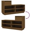 vidaXL Shoe Cabinet Honey Brown 110x34x61 cm Solid Wood Pine