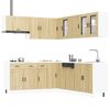 vidaXL 11 Piece Kitchen Cabinet Set Porto Sonoma Oak Engineered Wood