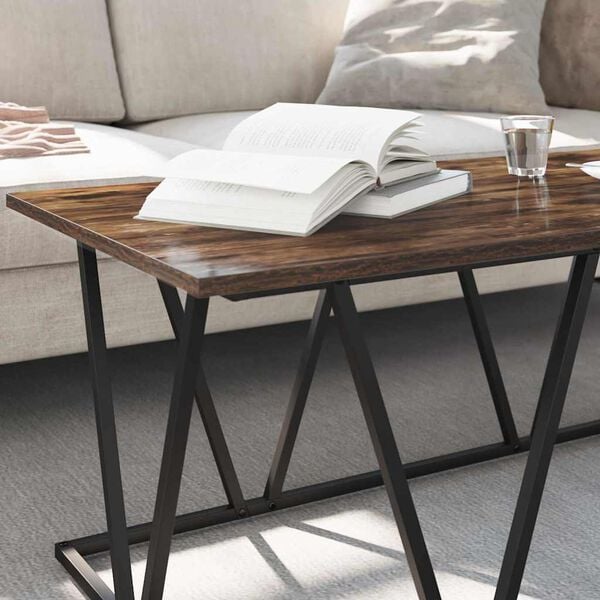 vidaXL Coffee Table Smoked Oak 100 x 50 x 40 cm