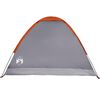 vidaXL Camping Tent Dome 2-Person Grey and Orange Waterproof