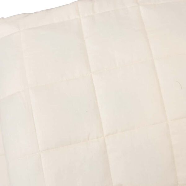 vidaXL Weighted Blanket Light Cream 155x220 cm 11 kg Fabric