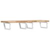 vidaXL Basin Shelf Wall Mounted Steel and Solid Wood Acacia