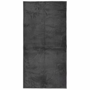vidaXL Rug IZA Short Pile Scandinavian Look Anthracite 100x200 cm