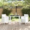 vidaXL Garden Chair 2 pcs White 53 x 49 x 85 cm Polypropylene