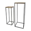 HSM Collection 2 Piece Plant Stand Set 40x40x110 cm